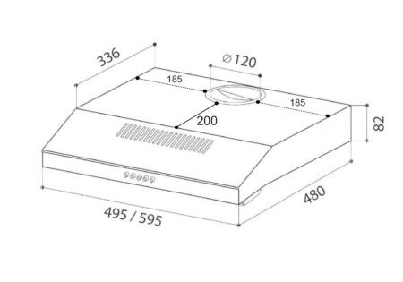 Подвесная вытяжка S 600 INOX
