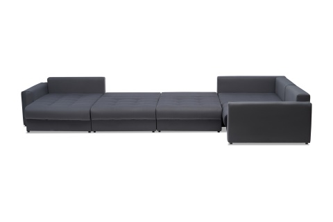 Диван п-образный тик-так Монарх темно-серый